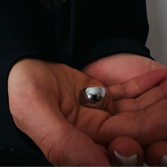 New Silver Chunky Ring Exaggerated Boho - Picture 6 of 8